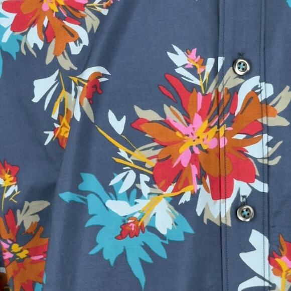 Tommy Bahama Men's XL LS Silk Blend Button Floral Shirt Flip Cuff Hawaiian - Picture 3 of 7